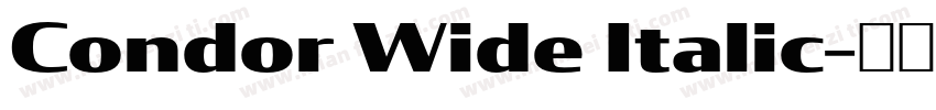 Condor Wide Italic字体转换